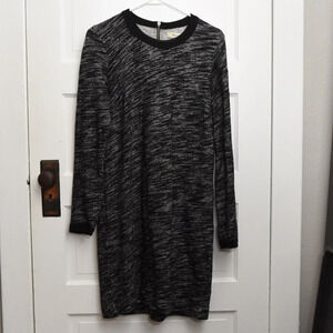 Madewell sweater dress size L gray and black short